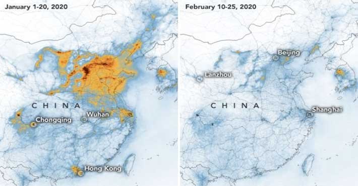 Διαλύεται το νέφος στην Κίνα λόγω κορωναϊού